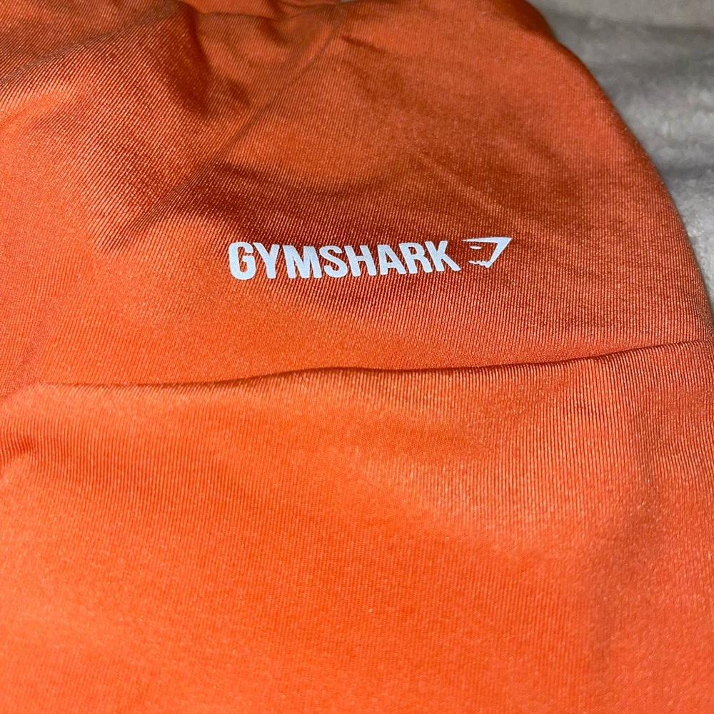 Orange gym shark leggings